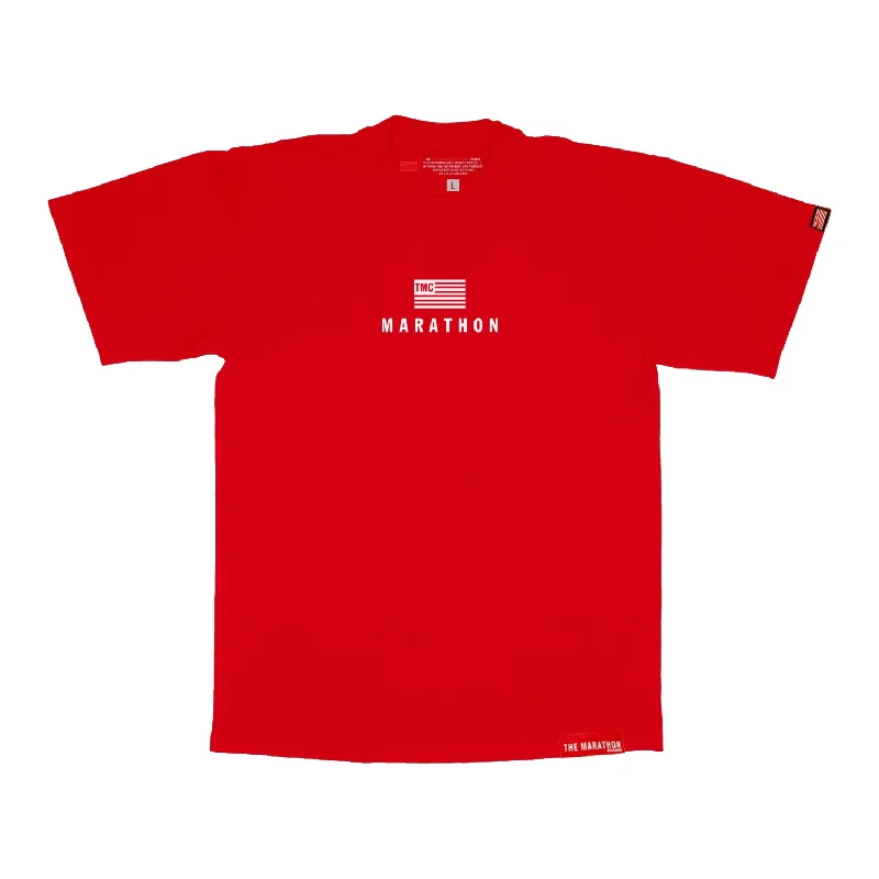 Striped Women T Shirt in a Classic PatternModern Stack T-Shirt - Red/White