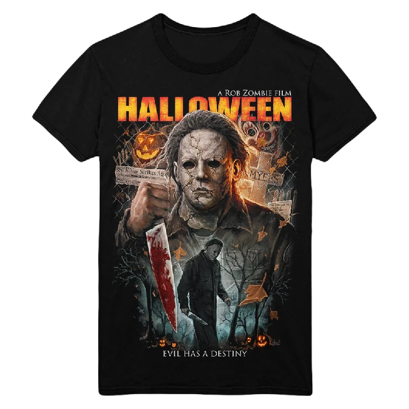Pocketed Women T Shirt for Added FunctionalityRob Zombie's Halloween: Trick or Treat T-Shirt Pocketed Women T Shirt for Added FunctionalityRob Zombie's Halloween: Trick or Treat T-Shirt