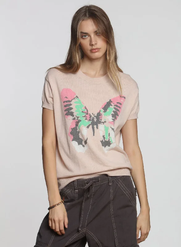Boat Neck Women's Merino Wool Sweaters in Neutral ShadesStevie Wings - Nude