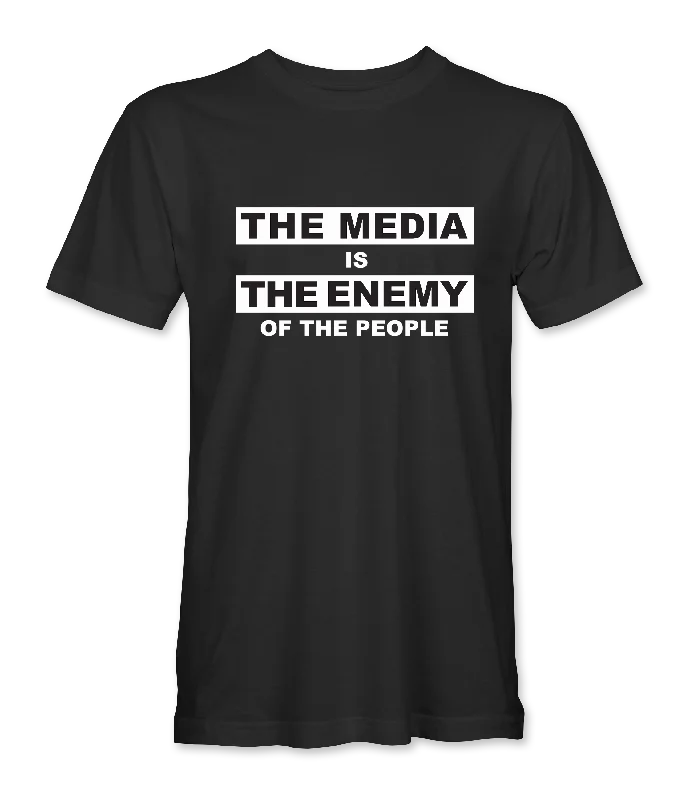 Moisture - Wicking Women T Shirt for Active LifestylesThe Media Is The Enemy T-Shirt Moisture - Wicking Women T Shirt for Active LifestylesThe Media Is The Enemy T-Shirt