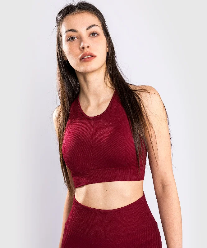 Pocketed Women T Shirt for Added FunctionalityVenum Sparring Seamless Sports Bra - For Women - Burgundy Pocketed Women T Shirt for Added FunctionalityVenum Sparring Seamless Sports Bra - For Women - Burgundy