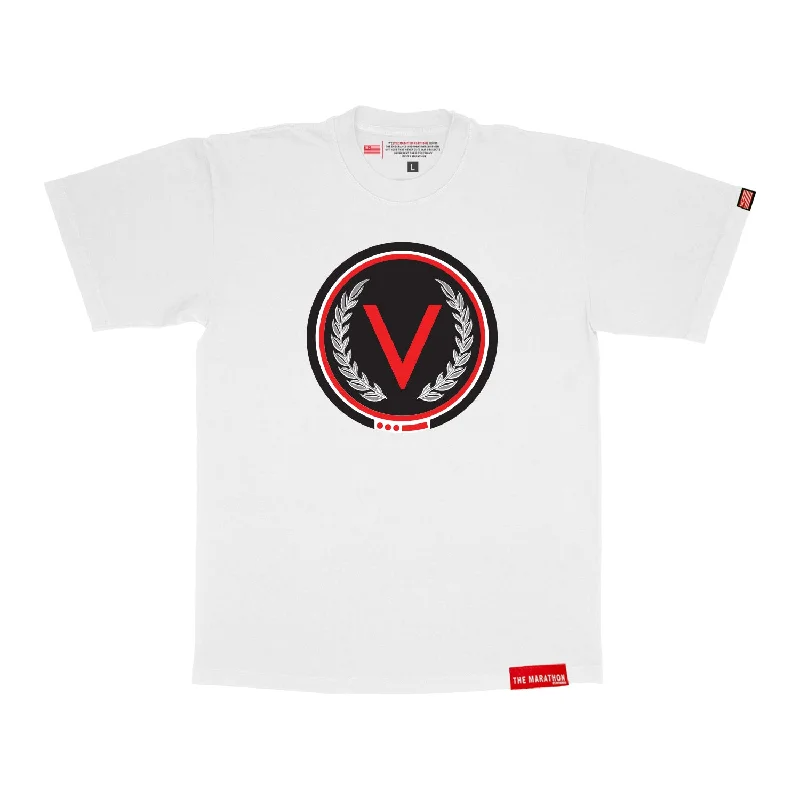 Crop Top Women T Shirt to Pair with High - Waisted BottomsVictory Chip T-Shirt - White Crop Top Women T Shirt to Pair with High - Waisted BottomsVictory Chip T-Shirt - White