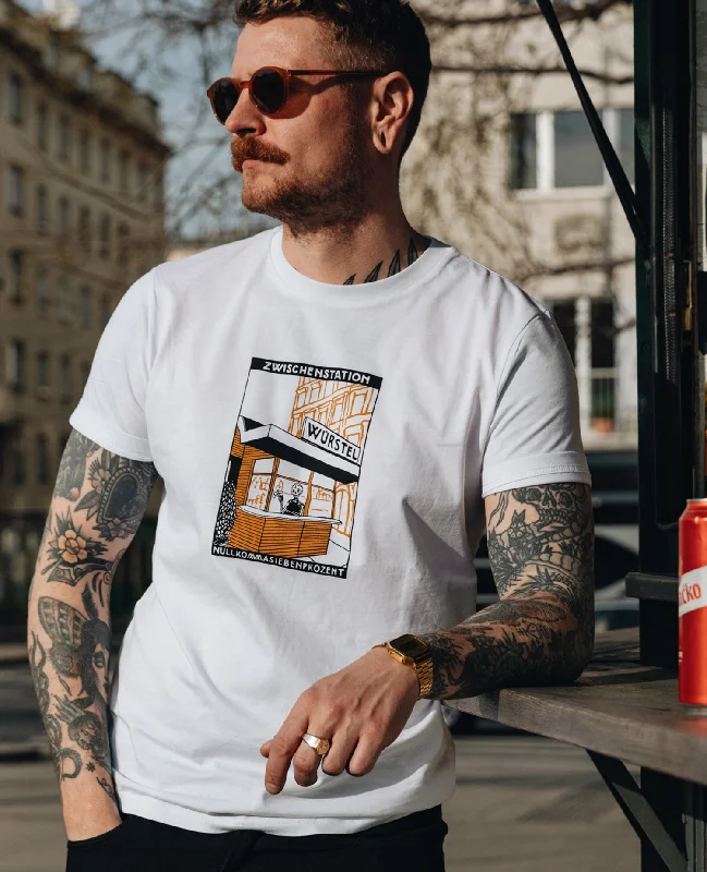 Embroidered Women T Shirt with Intricate DetailsZwischenstation - Würstelstand