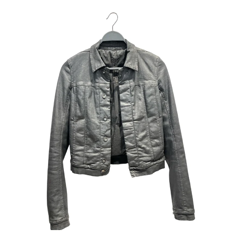 Women's moto jackets with a lace - up front for a unique and stylish touchRick Owens/Denim Jkt/S/Denim/BLK/WAX DENIM Women's moto jackets with a lace - up front for a unique and stylish touchRick Owens/Denim Jkt/S/Denim/BLK/WAX DENIM