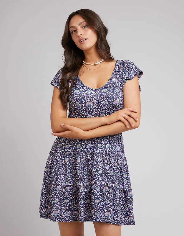 Halter Neck Women Dress to Show Off the Shoulders and NecklineAll About Eve Andie Floral V Neck Dress Blue