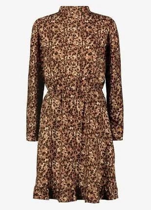 Empire Waist Women Dress to Accentuate the Bust and Conceal the WaistAnimal Print Highneck Dress Empire Waist Women Dress to Accentuate the Bust and Conceal the WaistAnimal Print Highneck Dress