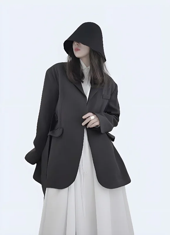 Women's faux fur - trimmed denim jackets for a trendy and cozy styleBlack Blazer Style Jacket Women's faux fur - trimmed denim jackets for a trendy and cozy styleBlack Blazer Style Jacket