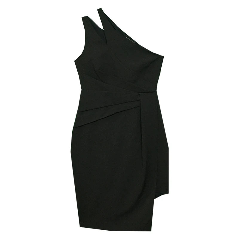 Empire Waist Women Dress to Accentuate the Bust and Conceal the WaistBlack One Shoulder Asymmetric Bodycon Dress Empire Waist Women Dress to Accentuate the Bust and Conceal the WaistBlack One Shoulder Asymmetric Bodycon Dress
