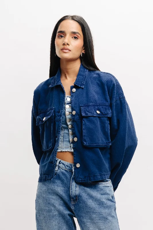 Women's bomber jackets with floral embroidery for a feminine and unique designBlue Oversized Denim Jacket Women's bomber jackets with floral embroidery for a feminine and unique designBlue Oversized Denim Jacket