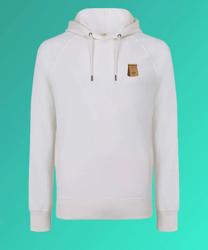 Women's cropped sweatshirt with a lace - trimmed hem for a romantic lookCoffee Bag | Bestickter Bio Baumwoll Frauen Hoodie Women's cropped sweatshirt with a lace - trimmed hem for a romantic lookCoffee Bag | Bestickter Bio Baumwoll Frauen Hoodie