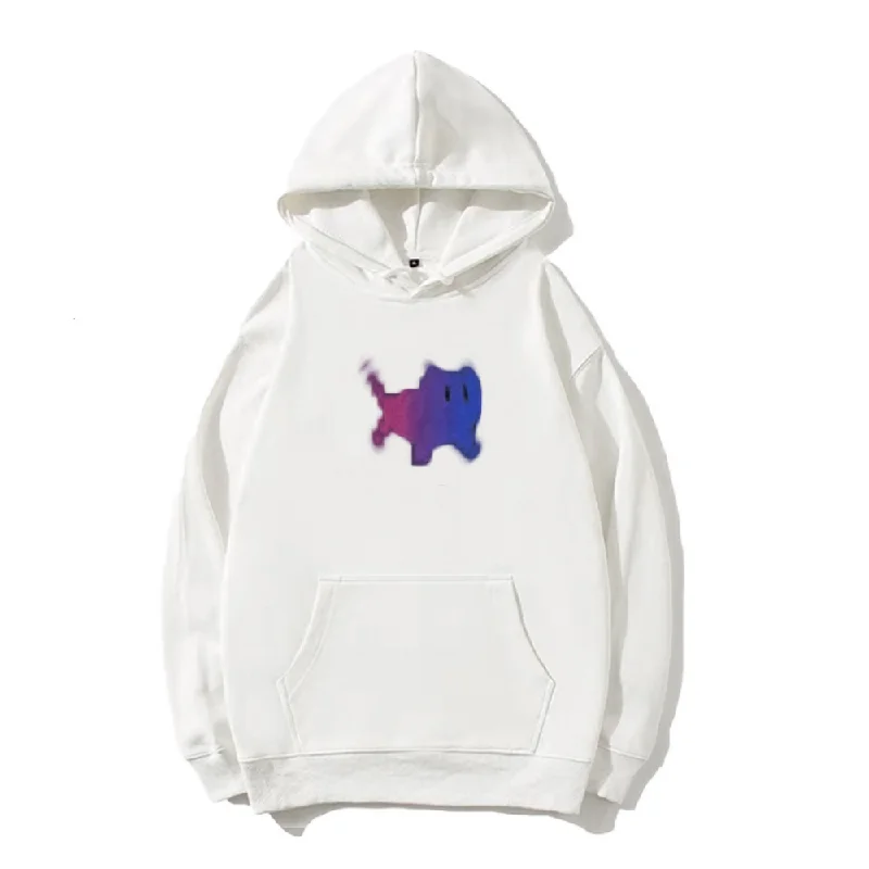 Women's sweatshirt with a mesh panel insert for breathability during workoutsColorblock Kitten Print Hoodie Women's sweatshirt with a mesh panel insert for breathability during workoutsColorblock Kitten Print Hoodie