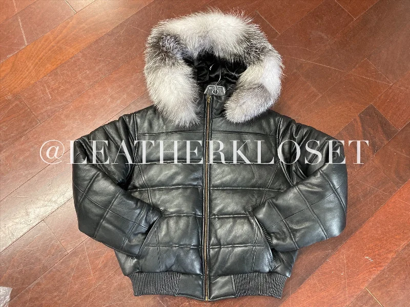 Women's long - line cardigan jackets in a soft knit for a cozy and elegant lookWomen's Leather Snorkel Bomber Jacket Premium Fox Women's long - line cardigan jackets in a soft knit for a cozy and elegant lookWomen's Leather Snorkel Bomber Jacket Premium Fox
