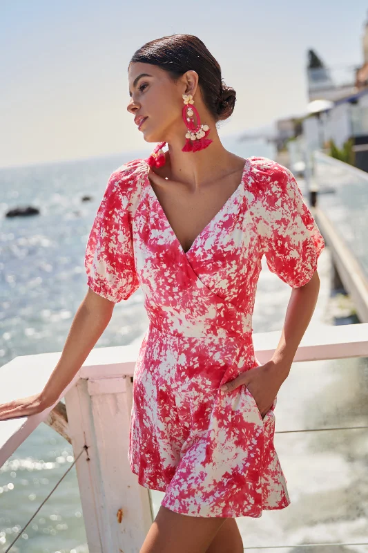Women jumpsuits with tassel trims for a playful and fashionable touchCoral Crush Everheart Romper Women jumpsuits with tassel trims for a playful and fashionable touchCoral Crush Everheart Romper