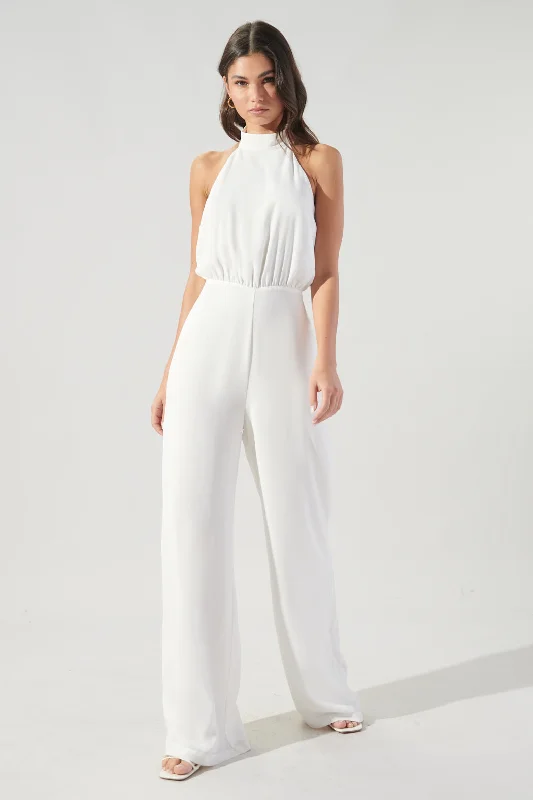 Sequined women jumpsuits for glamorous evening eventsDewdrop High Neck Halter Jumpsuit Sequined women jumpsuits for glamorous evening eventsDewdrop High Neck Halter Jumpsuit