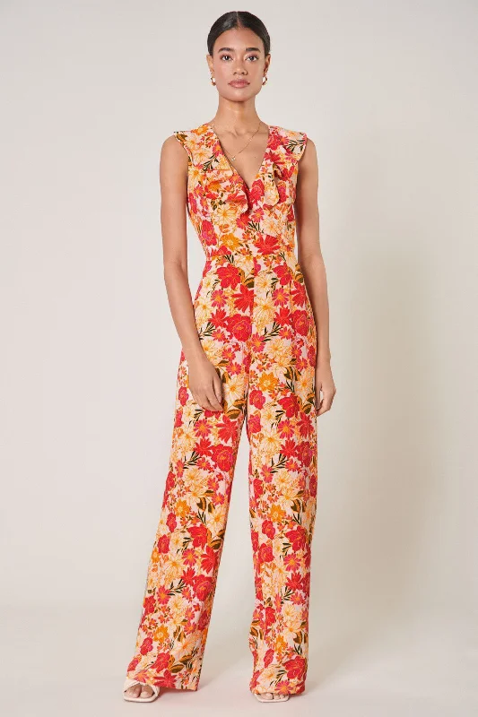 Women jumpsuits with a button - down front for a versatile and casual styleDidion Floral Sleeveless Surplice Jumpsuit Women jumpsuits with a button - down front for a versatile and casual styleDidion Floral Sleeveless Surplice Jumpsuit