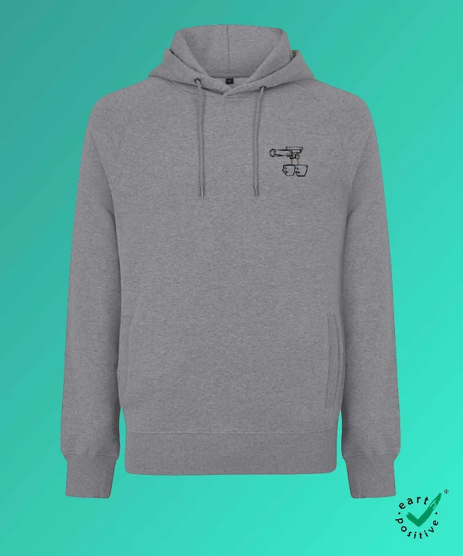 Women's hoodie with a glittery print for a glamorous and sparkly appearanceDue Caffè | Bestickter Bio Baumwoll Frauen Hoodie Women's hoodie with a glittery print for a glamorous and sparkly appearanceDue Caffè | Bestickter Bio Baumwoll Frauen Hoodie