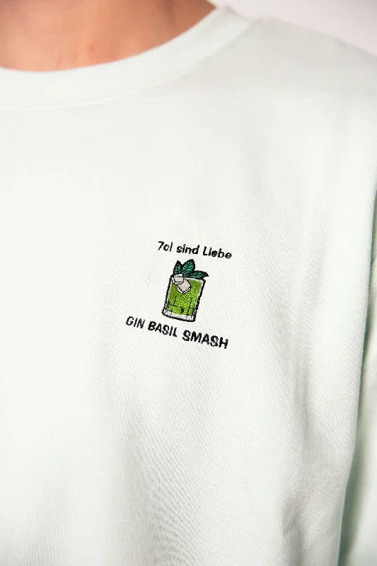 Women's sweatshirt with a mesh panel insert for breathability during workoutsTAILORED TASTES Gin Basil Smash | Bestickter Bio-Baumwoll Unisex Pullover Women's sweatshirt with a mesh panel insert for breathability during workoutsTAILORED TASTES Gin Basil Smash | Bestickter Bio-Baumwoll Unisex Pullover