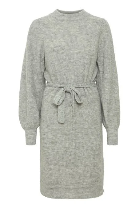 Sheath Women Dress with a Tailored Fit for a Professional LookGrey Sweater Dress