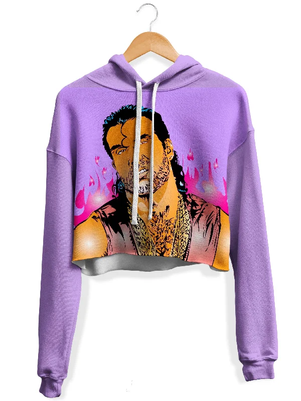 Women's oversized cropped hoodie with drawstrings for a trendy lookHart Fleece Crop Hoodie Women's oversized cropped hoodie with drawstrings for a trendy lookHart Fleece Crop Hoodie