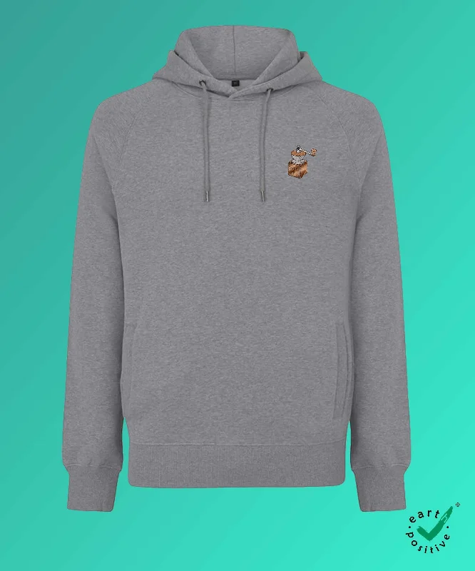 Women's hoodie with a kangaroo pocket and a pom - pom drawstring for added charmKaffeemühle | Bestickter Bio Baumwoll Frauen Hoodie Women's hoodie with a kangaroo pocket and a pom - pom drawstring for added charmKaffeemühle | Bestickter Bio Baumwoll Frauen Hoodie