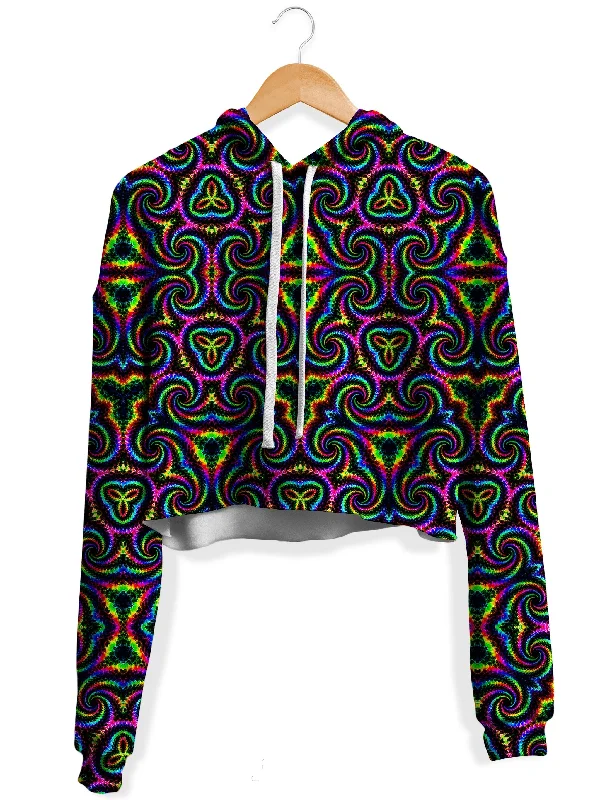 Women's zip - up sweatshirt in pastel blue for a soft and stylish outfitKaleidoscope Flow Fleece Crop Hoodie Women's zip - up sweatshirt in pastel blue for a soft and stylish outfitKaleidoscope Flow Fleece Crop Hoodie