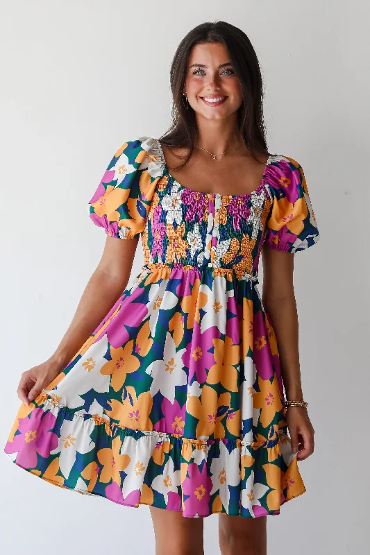 Shift Women Dress with a Simple and Classic Design for Everyday WearFINAL SALE - Keep It Darling Magenta Floral Mini Dress Shift Women Dress with a Simple and Classic Design for Everyday WearFINAL SALE - Keep It Darling Magenta Floral Mini Dress