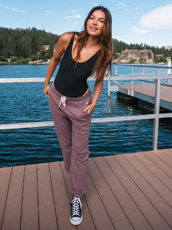 Women's long - length wool blend jackets for a warm and stylish winter lookLived in Lounge Elastic Waist Fleece Pants - Acai Women's long - length wool blend jackets for a warm and stylish winter lookLived in Lounge Elastic Waist Fleece Pants - Acai