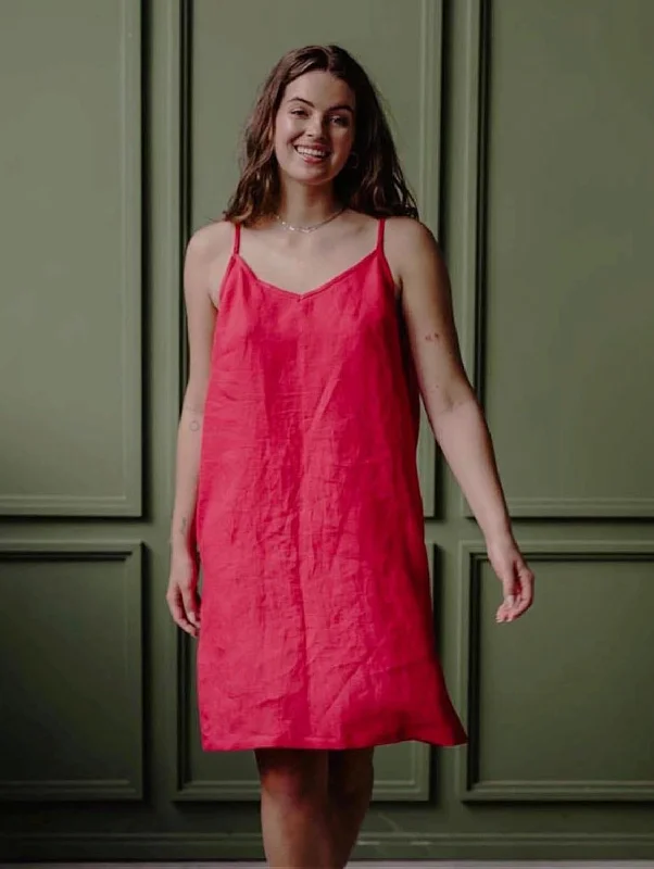 Women jumpsuits with pom - pom trims for a playful and festive lookZoe Linen Slip Dress | Multiple Colours Women jumpsuits with pom - pom trims for a playful and festive lookZoe Linen Slip Dress | Multiple Colours