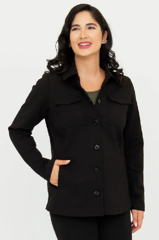 Women's military - style jackets with epaulets for a tough and fashionable appearanceLolo Jacket, Black, Modal Women's military - style jackets with epaulets for a tough and fashionable appearanceLolo Jacket, Black, Modal
