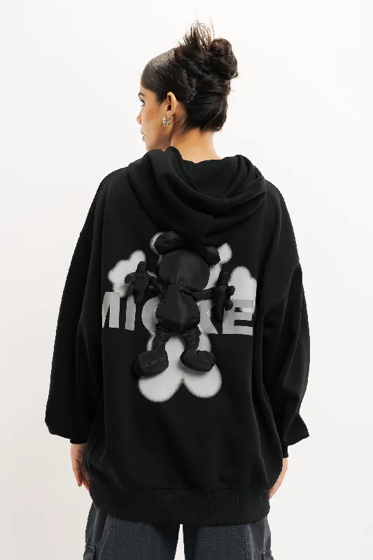 Women's pea coats in a plus - size fit for a flattering and warm winter coatMickey 3D Hoodie In Black Women's pea coats in a plus - size fit for a flattering and warm winter coatMickey 3D Hoodie In Black