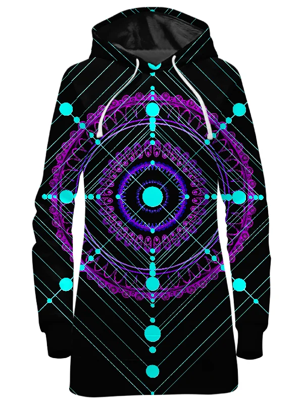 Women's long - sleeve cropped sweatshirt with ribbed cuffs for a snug fitSacred Geo Hoodie Dress Women's long - sleeve cropped sweatshirt with ribbed cuffs for a snug fitSacred Geo Hoodie Dress