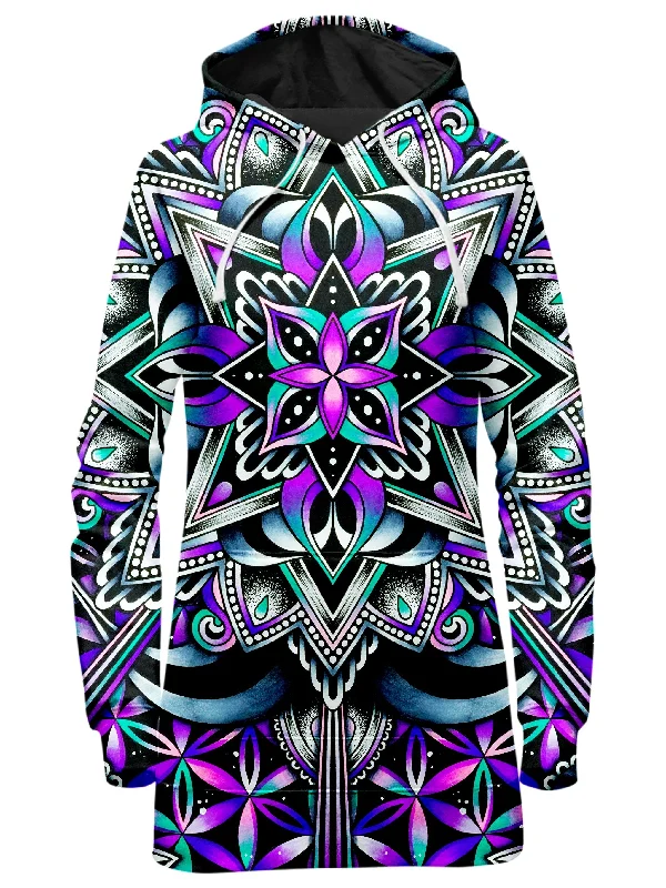 Women's tie - front hoodie in a lightweight fabric for summer layeringSacred Web Hoodie Dress Women's tie - front hoodie in a lightweight fabric for summer layeringSacred Web Hoodie Dress