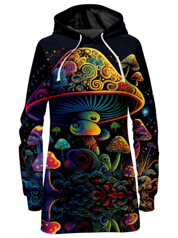 Women's mock - neck sweatshirt made of moisture - wicking material for fitness useShroom Melt Hoodie Dress Women's mock - neck sweatshirt made of moisture - wicking material for fitness useShroom Melt Hoodie Dress