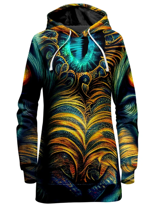 Women's zip - front sweatshirt with contrast stitching for a sporty aestheticTiger Eyes Psychedelic Hoodie Dress Women's zip - front sweatshirt with contrast stitching for a sporty aestheticTiger Eyes Psychedelic Hoodie Dress