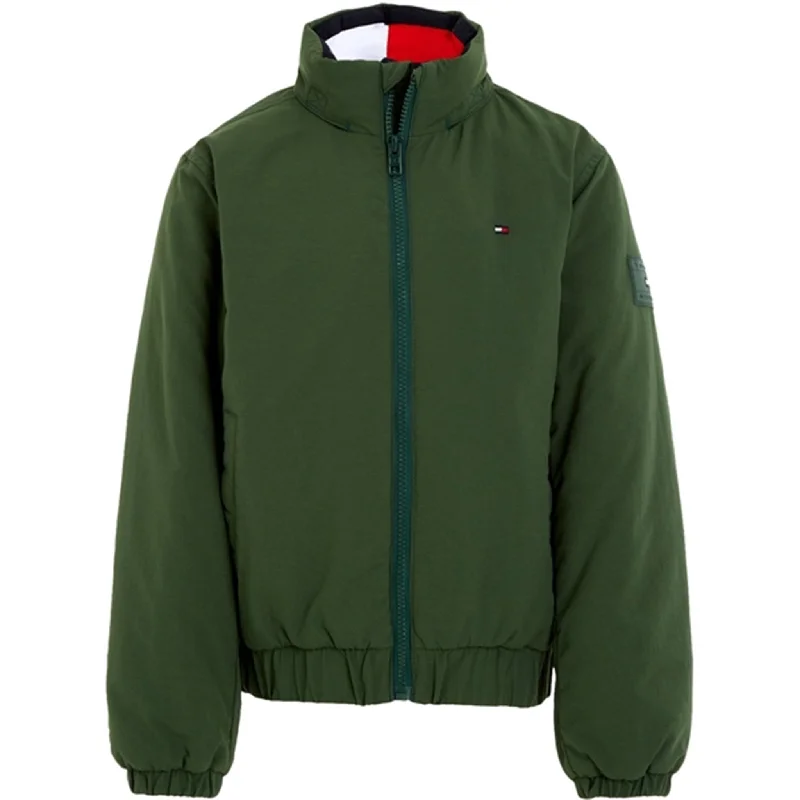 Women's denim jackets with distressed details for a casual and edgy lookTommy Hilfiger Essential Quilted Jacket Collegiate Green Women's denim jackets with distressed details for a casual and edgy lookTommy Hilfiger Essential Quilted Jacket Collegiate Green
