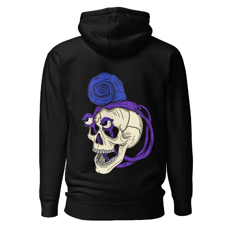 Women's color - block hoodie combining bold hues for a fashion - forward statementTreevy Snail Skull design - Premium Unisex Pullover Hoodie Women's color - block hoodie combining bold hues for a fashion - forward statementTreevy Snail Skull design - Premium Unisex Pullover Hoodie