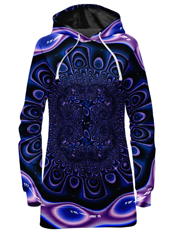 Women's sherpa - lined hoodie for extreme cold weather outdoor activitiesVivid Warp Hoodie Dress Women's sherpa - lined hoodie for extreme cold weather outdoor activitiesVivid Warp Hoodie Dress