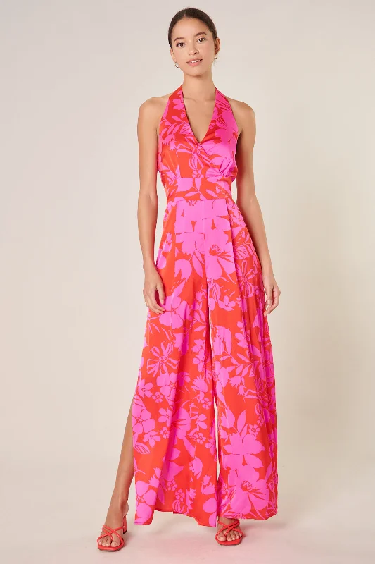 Printed women jumpsuits for a fun and casual day out shoppingZadie Floral Magic Moment Halter Jumpsuit Printed women jumpsuits for a fun and casual day out shoppingZadie Floral Magic Moment Halter Jumpsuit