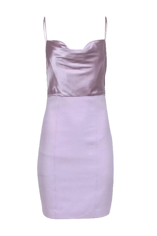 Sheath Women Dress with a Tailored Fit for a Professional Look Sheath Women Dress with a Tailored Fit for a Professional Look Cinq a Sept - Lavender Silk Paneled Cowlneck "Karina" Dress Sz 6 Sheath Women Dress with a Tailored Fit for a Professional Look Sheath Women Dress with a Tailored Fit for a Professional Look Cinq a Sept - Lavender Silk Paneled Cowlneck "Karina" Dress Sz 6