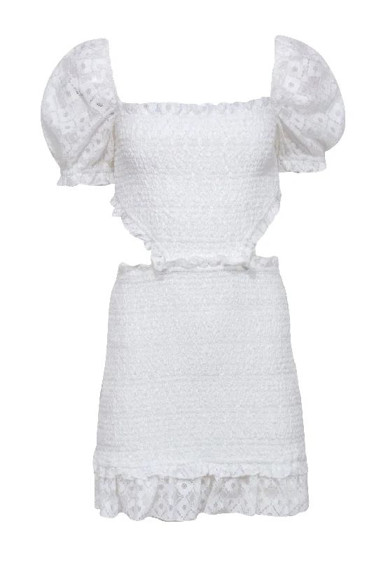 Off - the - Shoulder Women Dress for a Romantic and Feminine Look Off - the - Shoulder Women Dress for a Romantic and Feminine Look Lovers + Friends - White Smocked Mini Dress w/ Lace Puff Sleeves Sz M Off - the - Shoulder Women Dress for a Romantic and Feminine Look Off - the - Shoulder Women Dress for a Romantic and Feminine Look Lovers + Friends - White Smocked Mini Dress w/ Lace Puff Sleeves Sz M