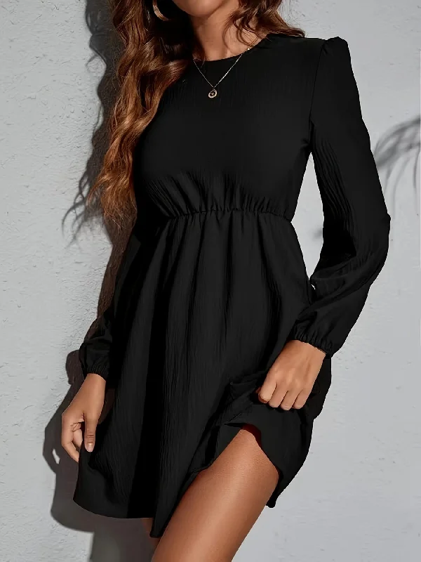 Wrap - Style Women Dress with Adjustable Fit for All Body Types Wrap - Style Women Dress with Adjustable Fit for All Body Types Sixsr Cinched Waist Solid Dress, Elegant Crew Neck Long Sleeve Dress, Women's Clothing Wrap - Style Women Dress with Adjustable Fit for All Body Types Wrap - Style Women Dress with Adjustable Fit for All Body Types Sixsr Cinched Waist Solid Dress, Elegant Crew Neck Long Sleeve Dress, Women's Clothing