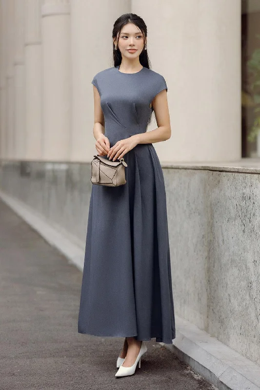 Maxi dresses with embroidered floral motifs for a unique designCeline A-line Cap Sleeved Crepe Ankle Length Dress Maxi dresses with embroidered floral motifs for a unique designCeline A-line Cap Sleeved Crepe Ankle Length Dress