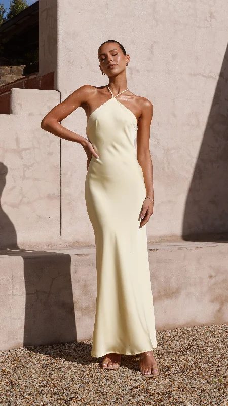 Maxi dresses with a button - down front for a classic lookChiara Maxi Dress - Yellow Maxi dresses with a button - down front for a classic lookChiara Maxi Dress - Yellow
