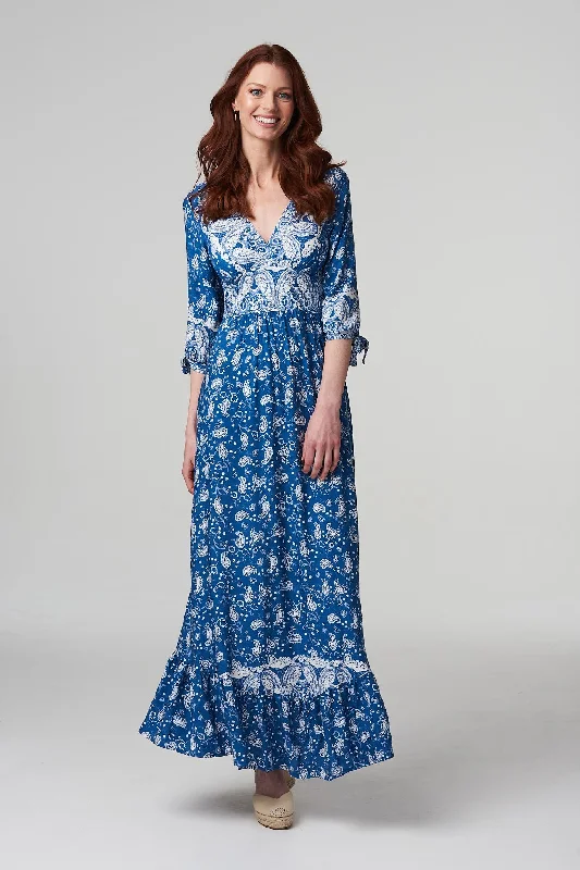 Maxi dresses with one - shoulder designs for a stylish and asymmetric lookPaisley Print Summer Maxi Dress Maxi dresses with one - shoulder designs for a stylish and asymmetric lookPaisley Print Summer Maxi Dress