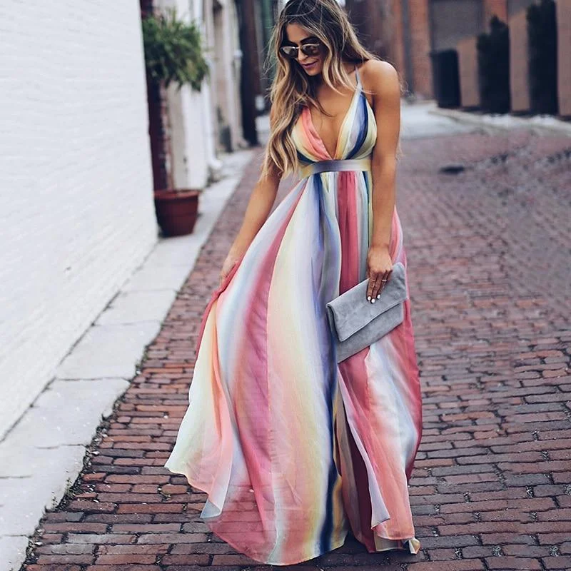 Velvet maxi dresses with long sleeves for winter weddingsFashionSierra - Halter long chiffon dress Bohemian rainbow printed women maxi dress Fashion v neck club party dresses vestidos mujer Velvet maxi dresses with long sleeves for winter weddingsFashionSierra - Halter long chiffon dress Bohemian rainbow printed women maxi dress Fashion v neck club party dresses vestidos mujer