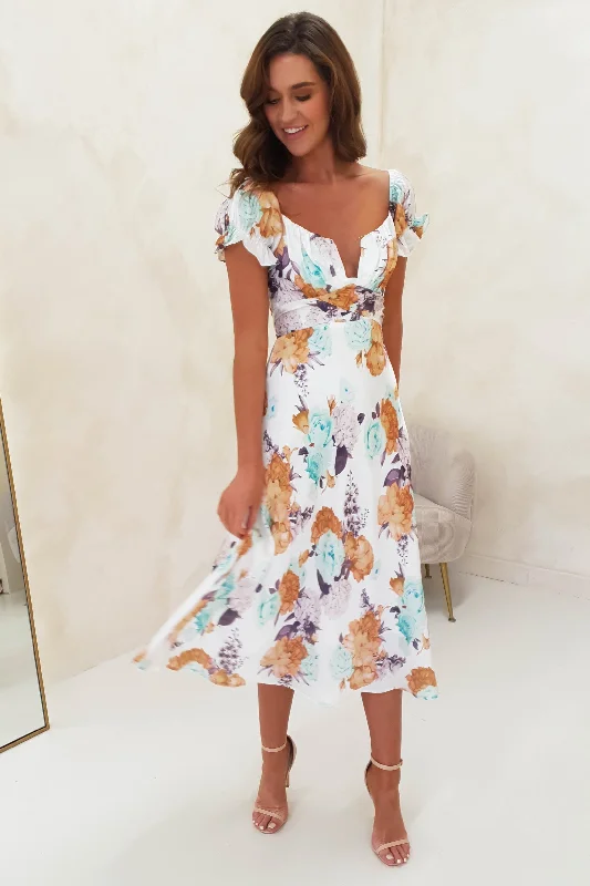 Linen maxi dresses for a breathable and lightweight summer optionInnika Floral Midi Dress | Mixed Print Linen maxi dresses for a breathable and lightweight summer optionInnika Floral Midi Dress | Mixed Print