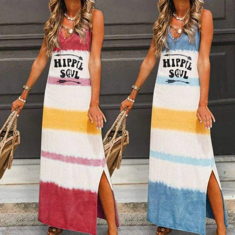 Satin maxi dresses with a high - low hem for a modern twistFashionSierra - New Fashion Women's Lady Bohemia Sleeveless Summer Beach Long Maxi Dress Loose Hippie Holiday Beach Party Sun Dress Satin maxi dresses with a high - low hem for a modern twistFashionSierra - New Fashion Women's Lady Bohemia Sleeveless Summer Beach Long Maxi Dress Loose Hippie Holiday Beach Party Sun Dress