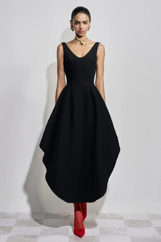 Maxi dresses with pocket details for added functionalitySolange Asymmetric Sleeveless Polyester Ankle Length Dress Maxi dresses with pocket details for added functionalitySolange Asymmetric Sleeveless Polyester Ankle Length Dress