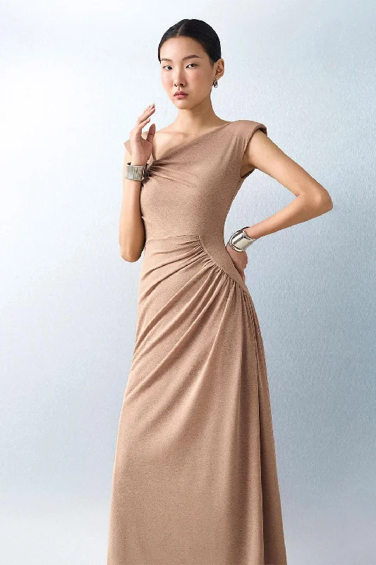 Maxi dresses with tassel accents for a fun and lively touchYari Gathered Cap Sleeved Knit Ankle Length Dress Maxi dresses with tassel accents for a fun and lively touchYari Gathered Cap Sleeved Knit Ankle Length Dress