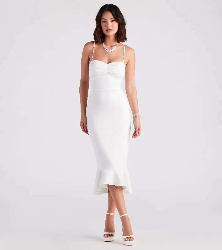 Midi dresses with polka dot prints for a playful summer outfitAleah Formal Trumpet Hem Midi Dress Midi dresses with polka dot prints for a playful summer outfitAleah Formal Trumpet Hem Midi Dress
